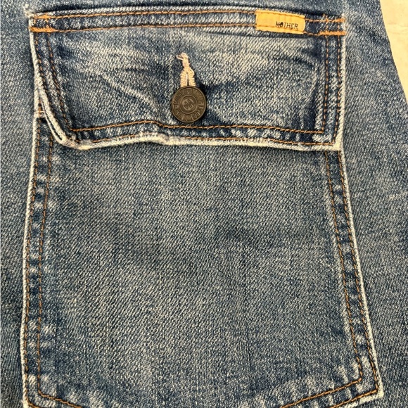 Mother Superior The Private Zip Pocket Ankle Fray Jeans Tell It to the Pope 26 - Picture 13 of 14